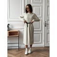 thumbnail image 6 of Women'S Dress Loose Fitting Long Sleeve Evening Fall Winter Dresses for Women White S, 6 of 9