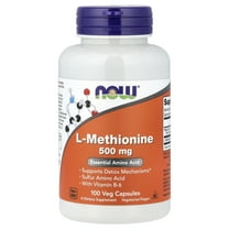 L-Methionine, 500 mg, 100 Capsules, NOW Foods