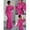 Hot Pink-L, variant on Hot Pink Evening Gown With Beaded Sheer Cape, Mermaid Bodycon Slip Dress