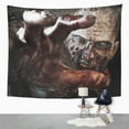 thumbnail image 2 of UFAEZU Portrait Horrible Scary Zombie Attacking Reaching for Its Wall Art Hanging Tapestry Home Decor for Living Room Bedroom Dorm 51x60 inch, 2 of 2