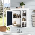 thumbnail image 6 of 30'' x 28'' Bathroom Medicine Cabinet with Mirror, Wall Mounted Mirror Cabinet with Storage Organizer, Over the Toilet Storage White Storage Cabinet for Bathroom, 6 of 10
