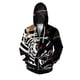 thumbnail image 4 of Sudadera con capucha para hombre de otoño, ropa para hombre, ropa para hombre con diseño de perro feroz Y2k, sudadera con capucha con estampado 3D de zorro ártico para hombre, sudadera con cremallera, 4 of 5