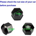 thumbnail image 3 of Paquete de 20 tapas para tuercas de rueda de 17 mm, cubiertas para tuercas de pernos de rueda, cubiertas hexagonales para tuercas de neumáticos con juego de herramientas de extracción para automóviles, 3 of 5