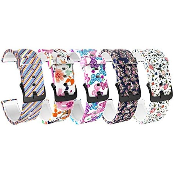 wonima11 Compatible with Amazfit Active 2/GTS 4 4 mini 3 2 2 mini/GTR mini Bands, 5-Pack Replacement Flexible Silicone Colorful Strap Accessory Bracelet for Amazfit Bip 3/Bip 3 Pro/Bip U Pro/Bip U