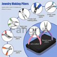 thumbnail image 3 of For 8 pieces jewelry making pliers tool kit needle nose pliers round nose pliers nylon jaw pliers fo, 3 of 5