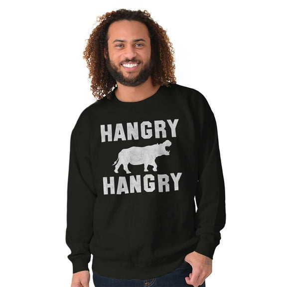 Unicorns Crewneck Sweat Shirts Sweatshirts Hangry Hungry Hippos Save Chubby
