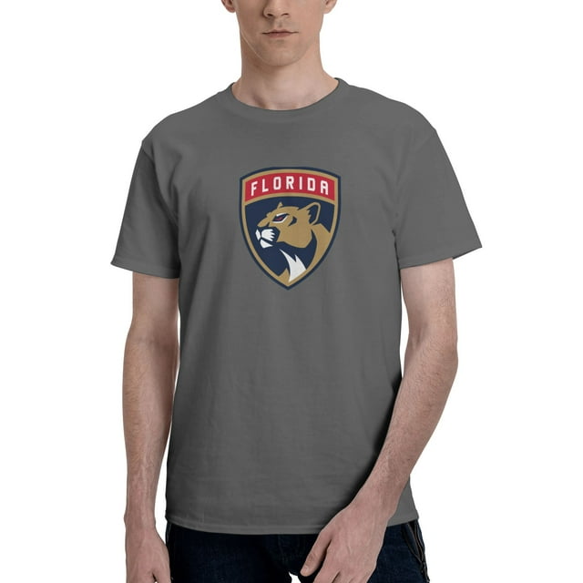 Florida Panthers Fashion Men'S Basic Short Sleeve T-Shirt Deep Heather X-Large