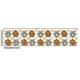 thumbnail image 3 of Ambesonne Tiger Fabric by the Yard Upholstery, Exotic Wild Heads Geometric, 1 Yard, Ivory Orange Rose, 3 of 5