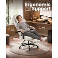 thumbnail image 3 of HLDIRECT Ergonomic Fabric Gaming Chair with Footrest and Massage Lumbar Support, Gamer Chair with 330lb Capacity, Video Game Chair for Adults, White, 3 of 8