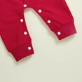 thumbnail image 5 of FYDUU Baby Christmas Outfit Baby Boy Girl Romper Jumpsuit Santa Claus Embroidery Long Sleeve Playsuit Cute Red One-Piece Jumpsuits 3-6 Months, 5 of 7