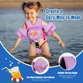 thumbnail image 6 of MoKo Swim Floaties Vest for 13-30lbs/30-70lbs, Children Water Wing Arm Floaties Equipment with Crotch Strap and Whistle, Purple Mermaid, 6 of 7