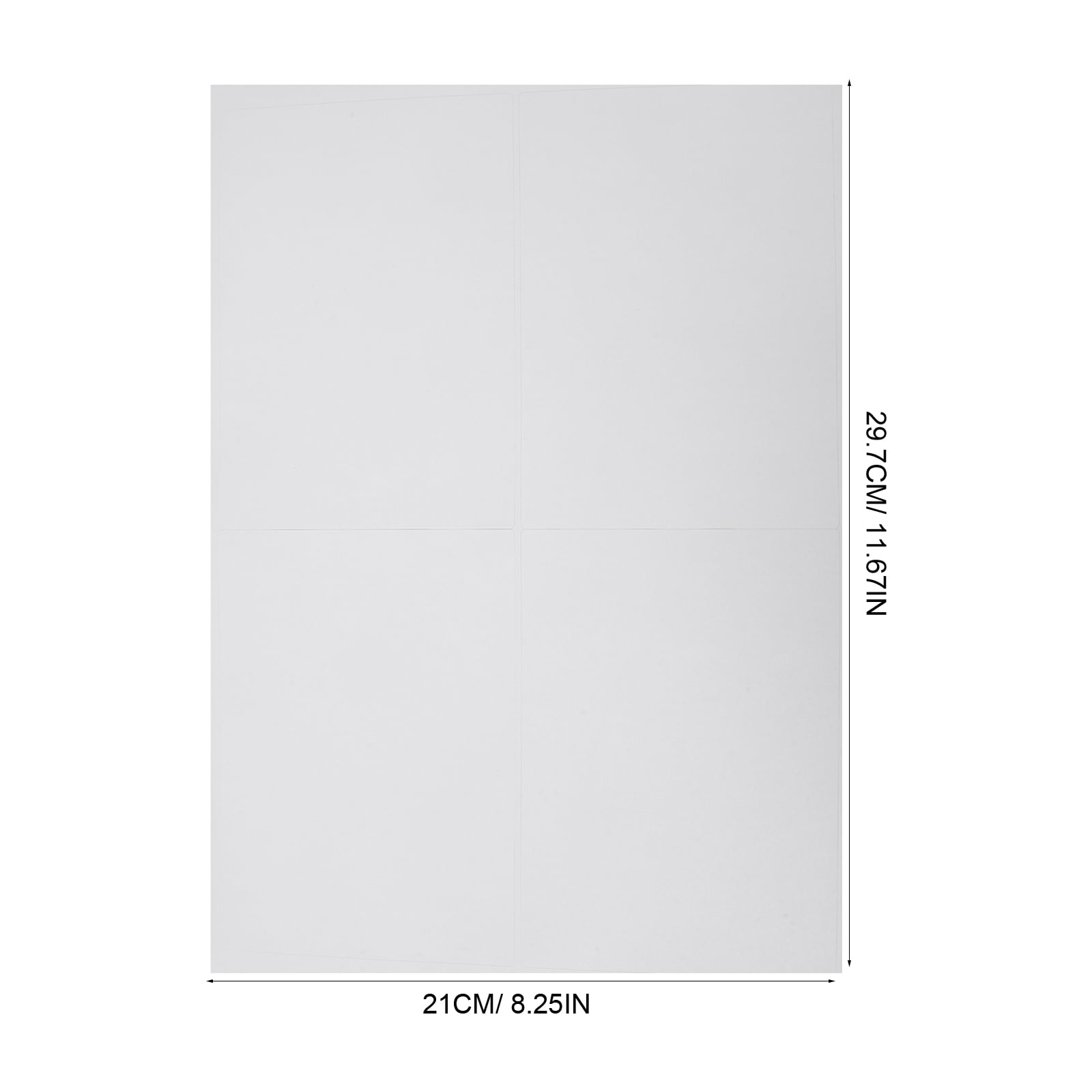 Masteelf 100 Sheets A4 Printable Sticker Paper Labels Self-Adhesive Decals for Inkjet and Printers