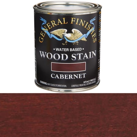 General Finishes Wood Stain, Water Based, Cabernet, Pint