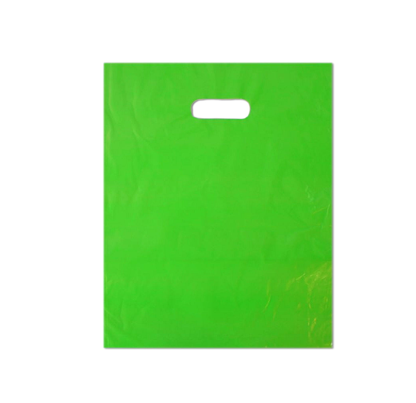 Plastic Shopping Bags 500 Lime Green  Low Density Retail Merchandise 15 X 18 X 4 