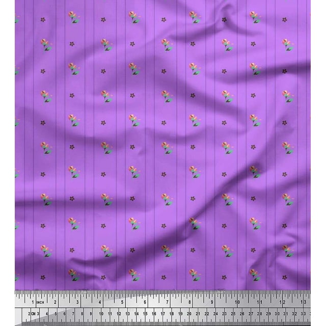 Soimoi Rayon Fabric Star & Owl Bird Fabric Prints by Yard 56 Inch Wide