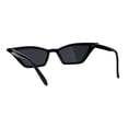 thumbnail image 4 of Womens Narrow Goth Cat Eye Vintage Retro Mod Sunglasses All Black, 4 of 4