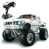 HG P407 1/10 2.4G 4WD Rc Car for TOYATO Metal 4X4 Pickup Truck Rock Crawler RTR Toy Color: white