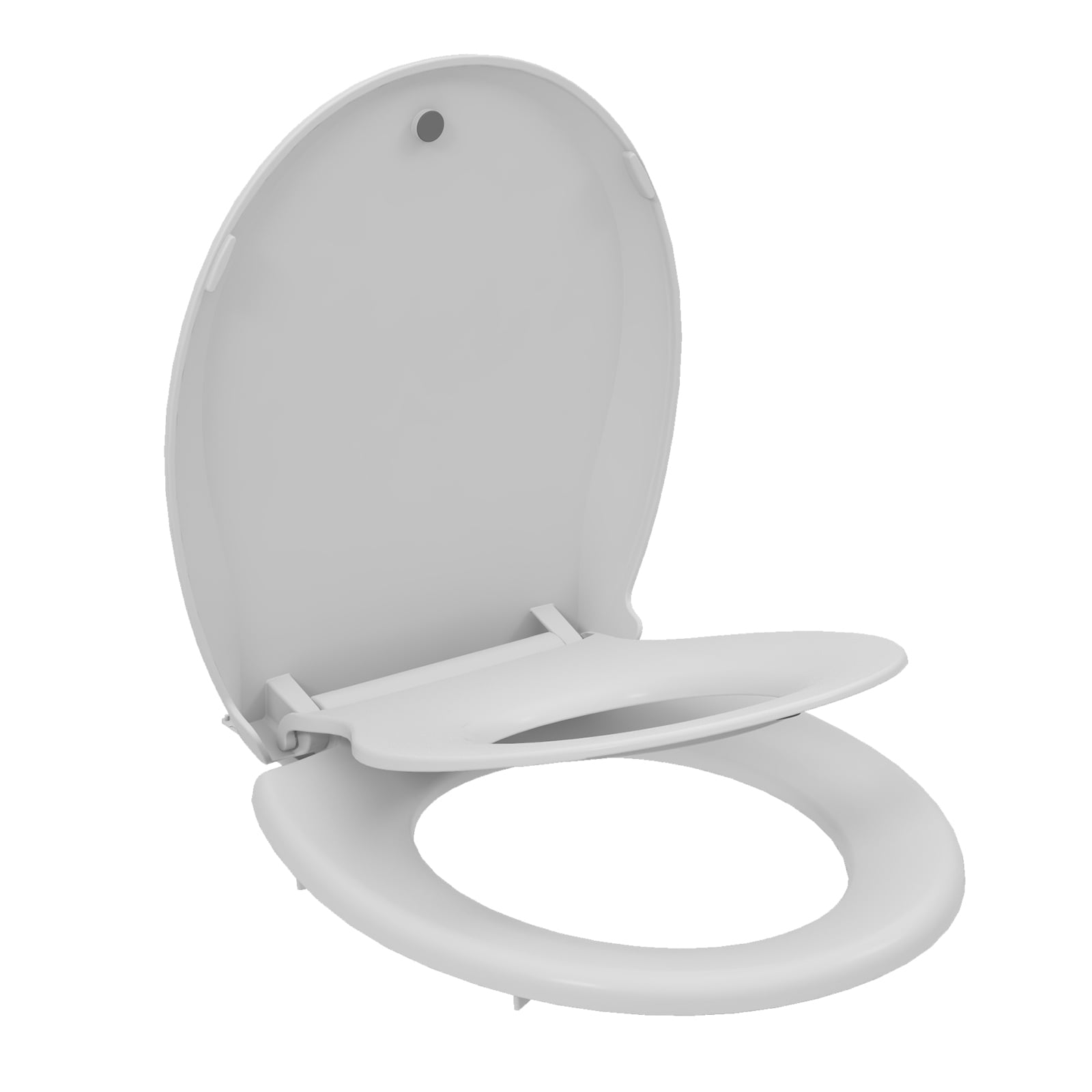 Litake Round Toilet Seat for Toddlers & Adults, Toilet Seat with Toddler Seat Built in, Potty Training Toilet Seat for Toddlers, with Slow Close and Magnets- Round
