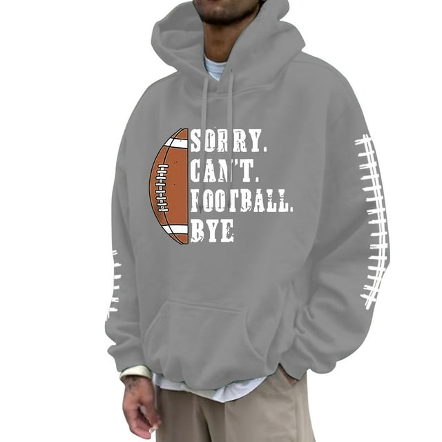 LUOGENLI Chandails à Capuche pour Hommes, Chandail Molletonné Doux pour Hommes, Fans de Football, Chandail de Sport Vintage Joueur de Rugby, Rétro, Chandail à Capuche de Rugby pour Hommes, Chandails à Capuche pour Hommes, Lot de 3, Gris1 Taille M