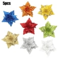 thumbnail image 5 of MYG 5X Christmas Large Poinsettia Glitter Flower Tree Hanging Party Xmas Decor, 5 of 5