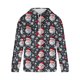 thumbnail image 5 of Ceisia Warm Fleece-Lined Mens Loose Fit Santa Snowflake Print Hooded Sweatshirt Gifts, 5 of 6