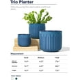 thumbnail image 3 of BEMAY  Set of 3  Plant Pots, Ceramic Planters for Indoor Plants, 8.3+6.9+5.7 inch Flower Pots with Drainage Holes, Indoor Planters for House Plants,Glaze Ocean Blue, 3 of 9