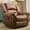 Nut Brown, variant on Leather Recliner Chair, Classic and Traditional Manual Recliner Chair with Comfortable Arms and Back Single Sofa for Living Room, Brown