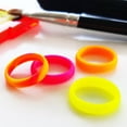thumbnail image 5 of Neon Pink Orange Yellow 4-Pack Breathable Silicone Ring 4mm Bandwidth, 5 of 9