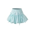 thumbnail image 4 of Fgnfyis Skirts for Girls Bow Ribbon Flutter Party Shorts Adorable Lightweight Skirt Girls Green 10-11 Years, 4 of 4