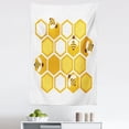 thumbnail image 1 of Honey Bee Tapestry, Geometric Interpretation of a Honeycomb and Flies, Fabric Wall Hanging Decor for Bedroom Living Room Dorm, 5 Sizes, Earth Yellow Mustard, by Ambesonne, 1 of 1