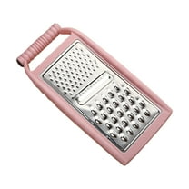 HengDidi Round Handle Multi-Functional Grater Shredder - 3-in-1 Stainless Steel Kitchen Tool for Vegetables Cheese Carrots - Ergonomic Easy Cleaning