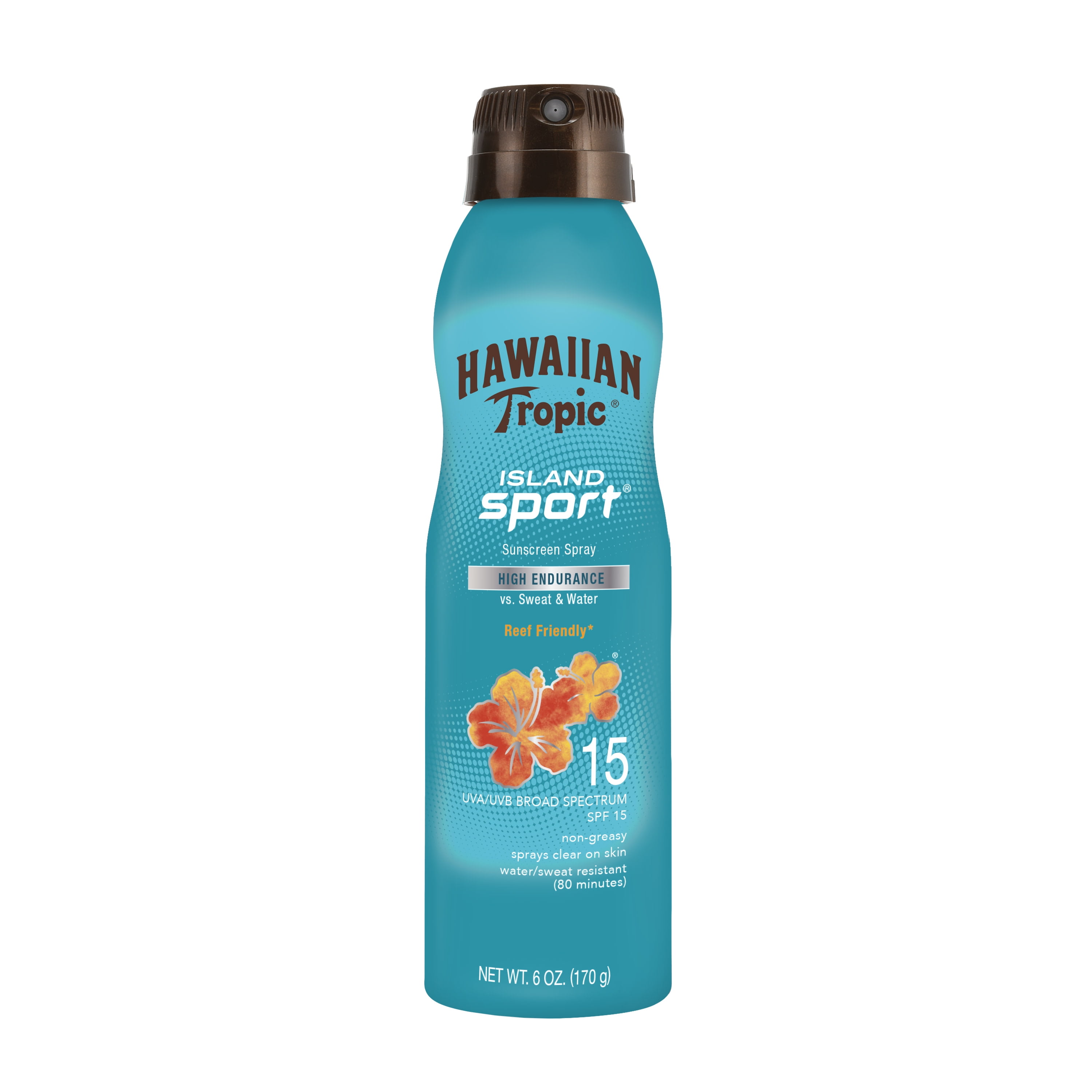 Hawaiian Tropic Island Sport Clear Spray Sunscreen SPF 15, 6 oz