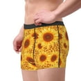 thumbnail image 2 of Xecao Vintage Leopard Print Sunflower Print Men's Underwear Boxer Briefs Pack - Your ComfortSoft, Moisture-Wicking, and Breathable Choice for Men's Underwear-Medium, 2 of 5