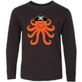 thumbnail image 3 of Inktastic Pirate Octopus Kids Funny Long Sleeve Youth T-Shirt, 3 of 5