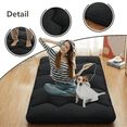 thumbnail image 6 of Japanese Floor Mattress Futon Mattress,3 '' Thicken Daybed Futon Roll Up,Portable & Foldable Tatami Mat for Sofa Lounger Camping Dormitory Yoga Sleep Nap Meditation, 6 of 7