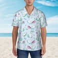 thumbnail image 2 of Xecao Rabbit And Butterfly print Hawaiian shirt - a stylish short-sleeve button-down for men, perfect for casual beach and tropical outings., 2 of 9