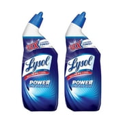 Lysol Power Toilet Bowl Cleaner Gel Disinfect 24 oz, 2 Pack