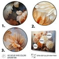 thumbnail image 3 of Designart "Peach White beautying Chrysanthemums" Floral Floater Framed Wall Art Living Room, 3 of 7