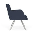 thumbnail image 2 of Willow Lounge Lobby Reception Waiting Swivel Guest Chair / Silver Steel / Blue, 2 of 5