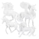 thumbnail image 2 of 4 mini estatuas de unicornio para colorear, para pintar, para niños, con diseño de unicornio, 2 of 7
