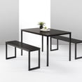 thumbnail image 1 of Zinus Louis Modern Studio Collection Soho Dining Table with Two Benches in Black / 3 Piece Set / Easy Assembly / Tools Included, 1 Yr Warranty, 1 of 7
