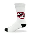 thumbnail image 3 of OoohYeah Mens & Womens Novelty Crew Socks, No War Please, Funny Crazy Socks，M/L, 3 of 4