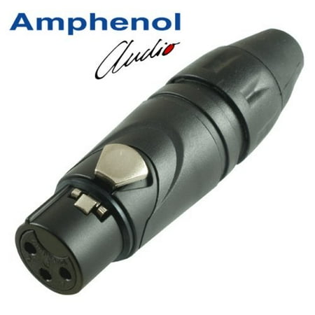 Amphenol Cable Assemblies - AX3FB-AU XLR Female Cable Connector, Gold Contacts (Stamped), Black By Amphenol