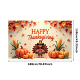 thumbnail image 3 of Cartoon Turkey Happy Thanksgiving Banner Autumn Leaves Harvest Decoration for Thanksgiving Celebration Home Decor, 3 of 9
