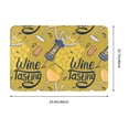 thumbnail image 3 of Haiem White Wine Seamless Front Door Mat Indoor Outdoor Entrance, Waterproof All-Season, All-Weather Doormat, Durable Flannel Fabric, Fade Resistant, Low Profile, 16x24in, 3 of 9