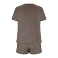 thumbnail image 6 of yievot Womens Pajamas Set Short Sleeve Loungewear Soft V Neck Tee Top and Shorts Two Piece Sleepwear Sets, 6 of 9