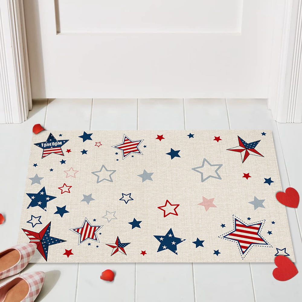 Home Decor Floor Mat USA Flag Non-Slip Rubber Indoor Or Outdoor Doormat 