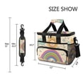 thumbnail image 3 of FORMRS Insulated Cooler Bag 24 Cans Capacity Soft Leakproof Lunch Box with Side Pockets, Beige Rainbow, 3 of 7
