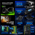 thumbnail image 3 of PC Gamer IA Xtreme PC Gaming NVIDIA GeForce RTX 5060 AMD Ryzen 7 5700 16GB SSD 1TB WIFI Cyberpunk Vincent Edition Productividad Versátil Acelerada con IA, 3 of 6