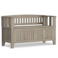 thumbnail image 1 of Simpli Home Acadian Banc d'Entrée Transitionnel en Bois de 48 Pouces Gris, 1 of 8